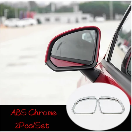 

Car Styling Exterior Chrome Door Rearview Mirror Rain Guard Eyebrow Frame Cover Trim 2pcs For Volvo XC40 2018 2019 2020