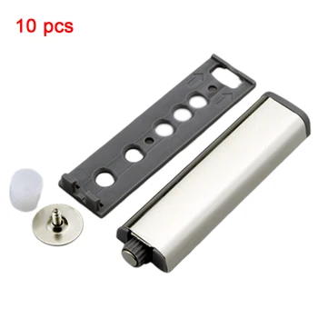 

10pcs Cupboard Home Furniture Push To Open Stainless Steel Wardrobe Latch Damper Buffer Hardware Magnetic Door Catch Stopper