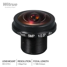 Witue HD рыбий глаз cctv объектив 5MP 1,7 мм M12* 0,5 крепление 1/2. 5 F2.0 180 градусов для ip-камер видеонаблюдения