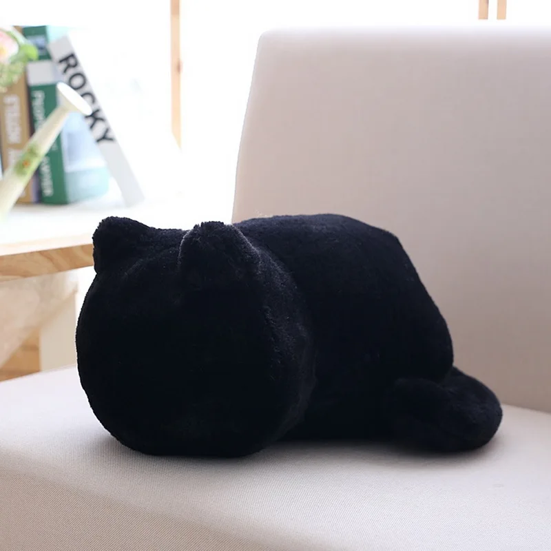 33x24x18CM Super Cat Toys Cushions Pillow Soft PP Cotton Plush Back Shadow Cat Filled Animal Pillow Home Decors Toys 3 Colors