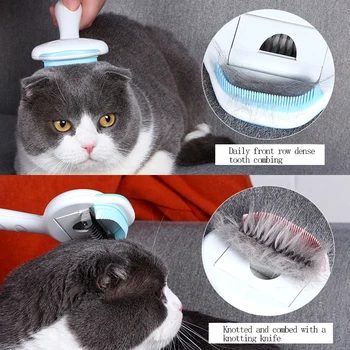 

3 in 1 Pet Hair Remover Tools Dogs Comb Cleaning Brush Dog Grooming Brush Cat Hair Shedding Brushs Tool Random Color