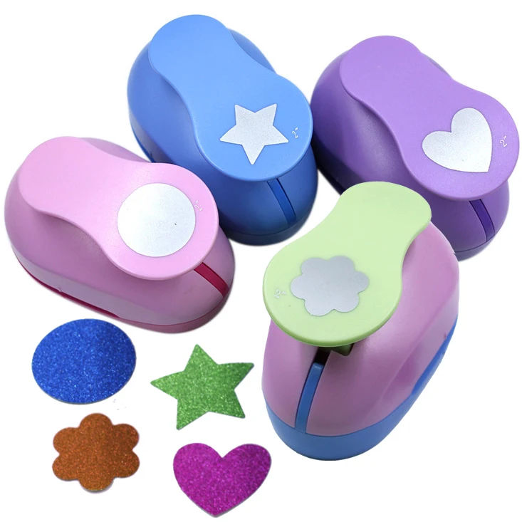 4pcs Circle Six Flower Snowflake Heart Leaf Craft Punch Cortador De Papel  De Scrapbook Paper Foam School DIY Round Hole Punches - AliExpress