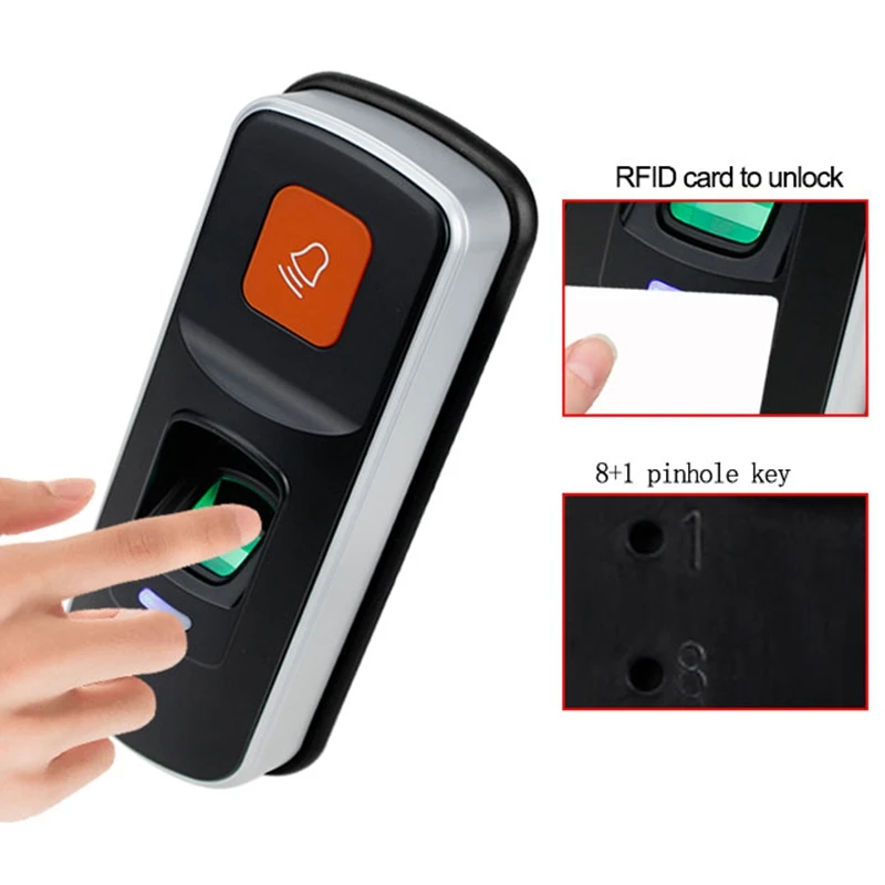 RFID автономный сканер отпечатков пальцев, считыватель отпечатков пальцев, биометрический контроль доступа, Открыватель двери, поддержка SD карты, дверь