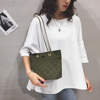 

High quality bags for women 2020 diamond check solid color large capacity chain women's Shoulder Messenger Bag sac a main femme