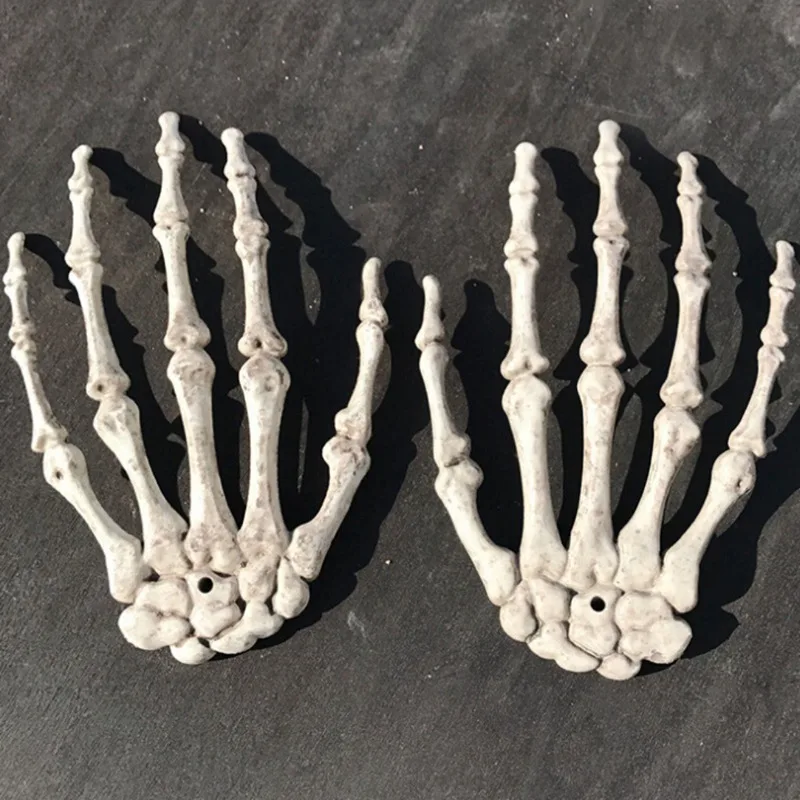 

DIY Halloween Party Hand Paw Bone Decor Plastic Skeleton Decorations Props Haunted House Bar Decorative Trick Toy Festival Party