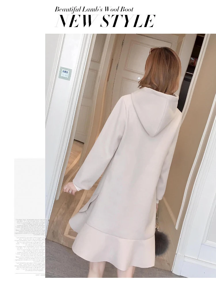 Pregnant Woman Woolen Embroidery Who breastfeeding women Dress Thickening Keep Warm Postpartum Nurse Lactation Dress maternity