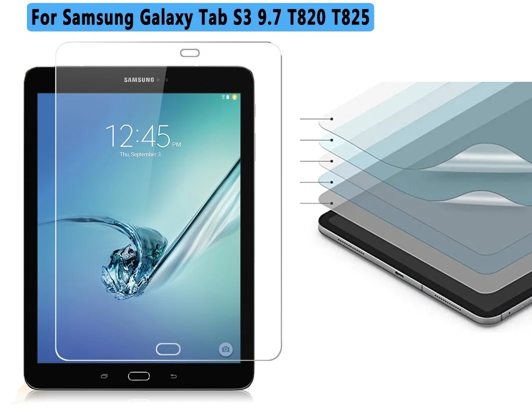 HD Pet Film For Samsung Galaxy Tab S3 T820 T825 9.7 inch Tablet Screen Protector Protective Flim for SM-T820 Glass 9H 2.5D | Компьютеры и