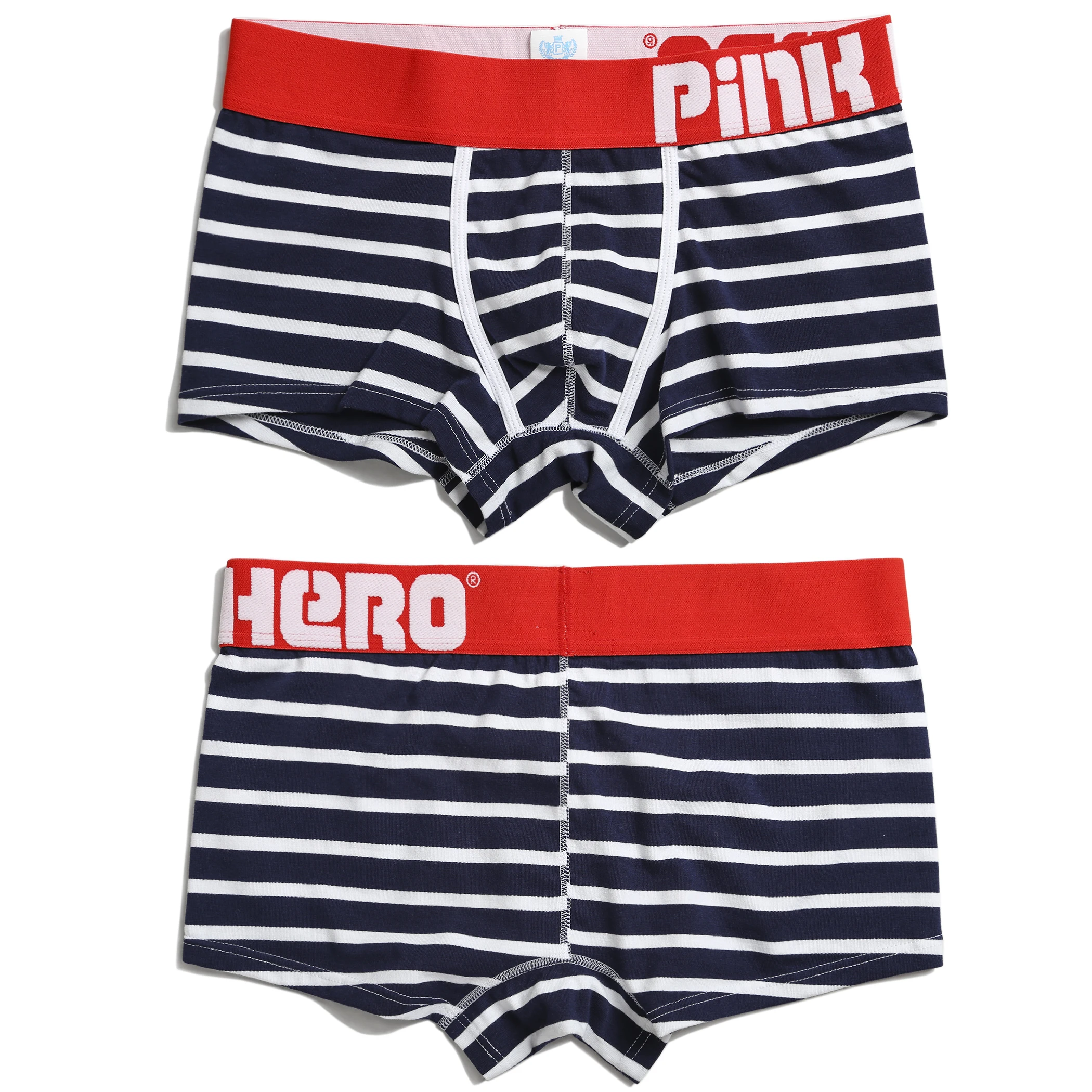 Новинка! Pink Heroes модное нижнее белье из хлопка, Для мужчин шорты-боксеры высокого качества Для мужчин трусы в полоску мужской нижнее белье удобные так здорово