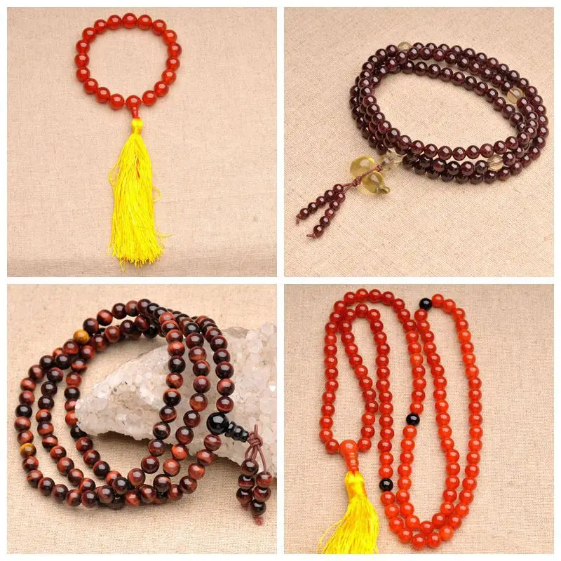 

Crystal Buddhist Prayer Bead-Necklace Multi--/Only 1 Article Real Object Photo Shoot Autumn