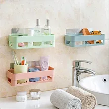 4 цвета органайзер для ванной комнаты на присоске, пластиковый органайзер, сетчатая коробка, органайзер для ванной комнаты, полка для ванной