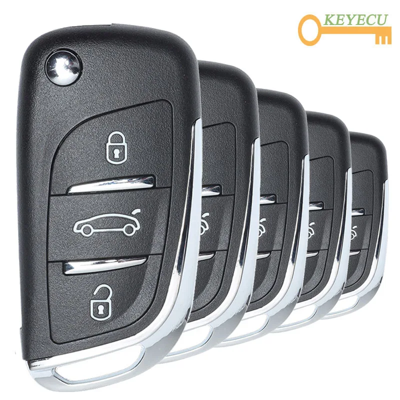 

KEYECU 5 PCS/Lot XHORSE English Version XN002 for DS Style Wireless Universal Remote Key - 3 Buttons - for VVDI Key Tool, VVDI2
