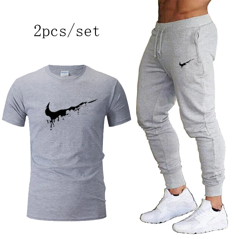 

Autumn new style Sport Suit Quick Dry Sports Suits Loose Tracksuits Men Fitness Running Swearing Jogging Sweatpants sets 2019