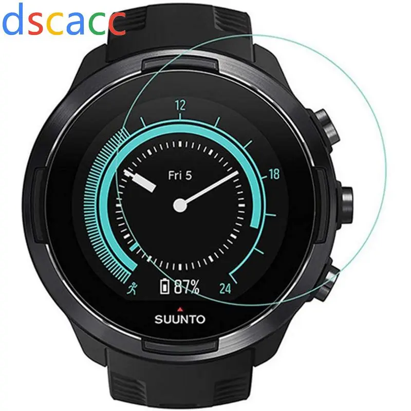 Dscacc Закаленное стекло протектор экрана для часов SUUNTO 9 полное покрытие HD Прозрачная анти-пузырьковая анти-царапина пленка 43 мм 100 шт