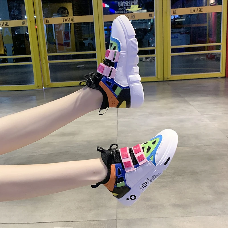 New Style Mesh Sneakers Breathable Tennis Shoes for Woman Thick Bottom Sport Shoe Athletic Trainers Zapatillas Hombre Deportiva