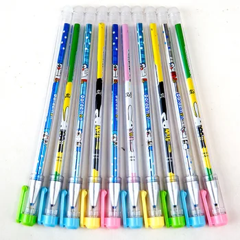 

0.5mm 40pcs School Erasable Pen Refill Set with Free Eraser Black Blue Ink Gel Pen Set Stationery Supplies Cute Cartoon Gel Pen