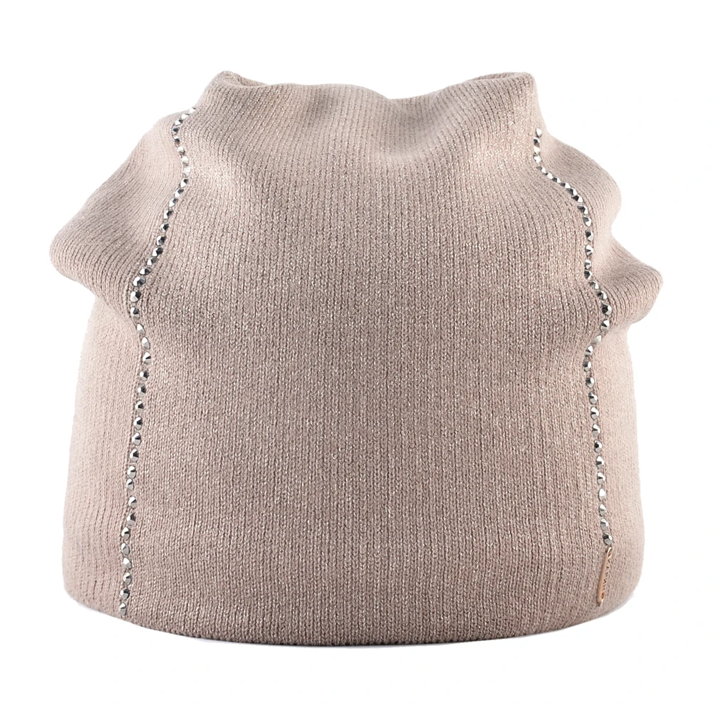 Женская однотонная зимняя шапка, Женская Теплая Шапка-бини со стразами, шапки-бини, женские шапки, черные вязаные шапки