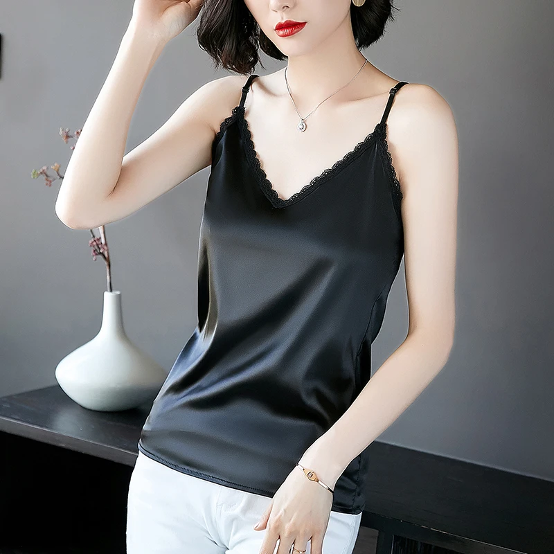 plus size white satin camisole