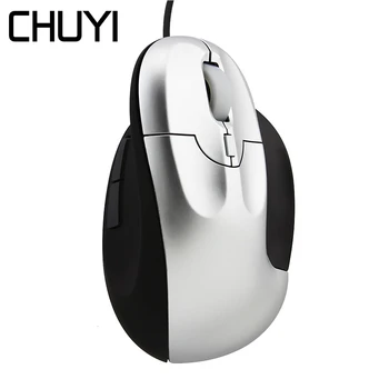 

CHUYI Vertical Gaming Mouse Ergonomic Wired Computer Mice 800/1200/2400/3200DPI USB Optical 6D Mause For Laptop PC Notebook