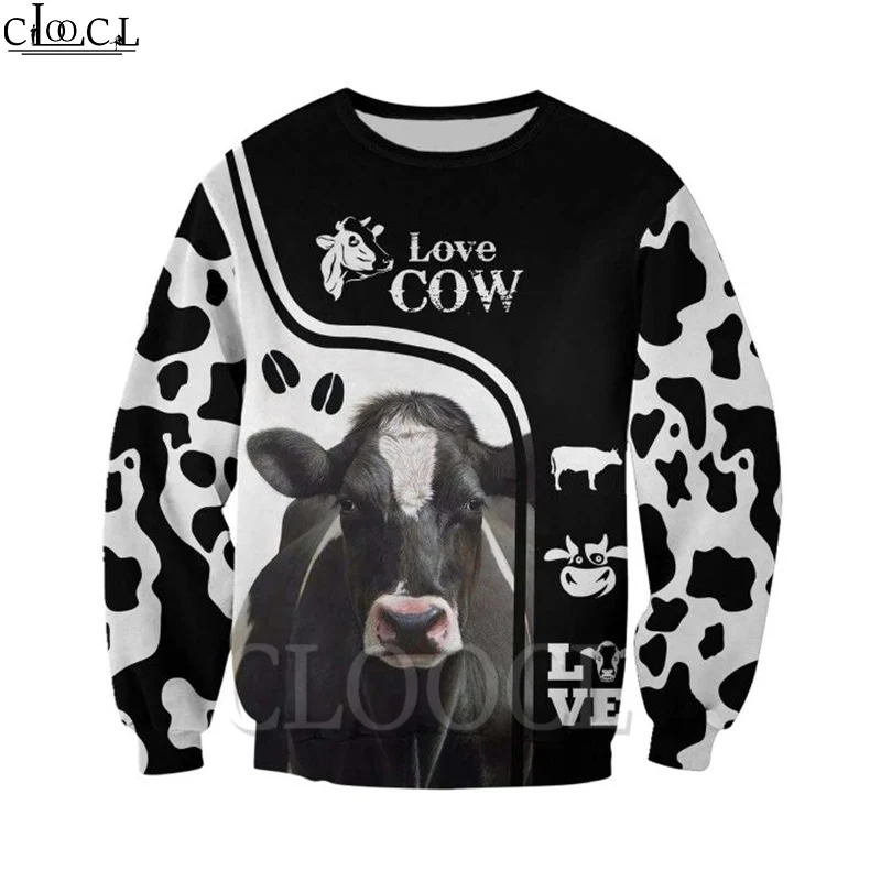 

CLOOCL Animal Cow 3D Printed Hoodies Men Harajuku Fashion Hooded Sweatshirt Autumn Unisex All-match Zipper Jacket