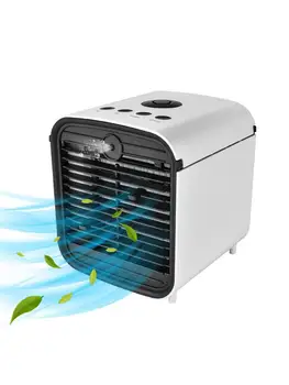 

Portable Air Cooler Personal Space Cooling 7 Color Light Conditioning Humidifier Purifier USB Desktop Air Cooler Fan Conditioner
