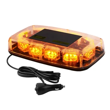 

30LED Top Roof Flashing Emergency Mini Strobe Light Bar Amber/Yellow 12V-24V