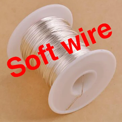 1 Meter 925 sterling silver Wire Line DIY Craft Making Jewelry Cord String Accessories Charm For Making Jewelry - Цвет: Soft Wire