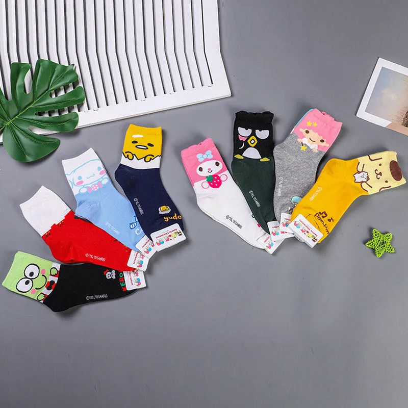 Мультяшные аниме Pom Purin Cinnamoroll BabyCinnamoroll Kiki Lala Gudetama kerokerokeroppi женские носки хлопковые кавайные забавные носки