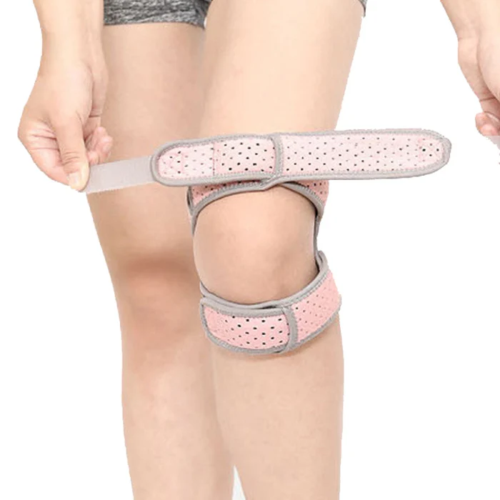 Silicone Fitness Knee Strap Pain Relief Full Mobility Breathable Knee Brace Support for Basketball FK88