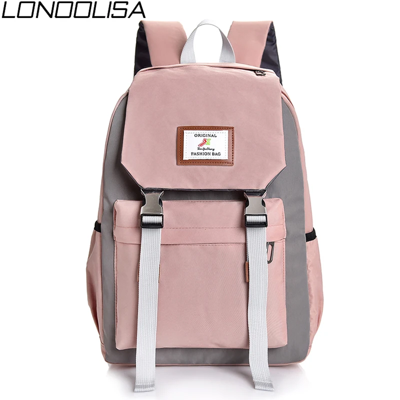 

New Fashion Patchwork Women Backpack College Style Backpack For School Teenagers Girls Large Capacity Travel Bagpack Sac A Dos