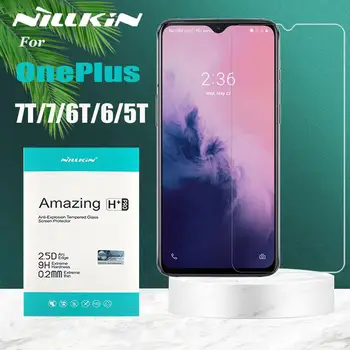 Перейти на Алиэкспресс и купить Защитное закаленное стекло для экрана OnePlus 7T 7 6T 6 5T Nillkin 9H прозрачное Защитное стекло для One Plus 7T 7 6T 6 5T