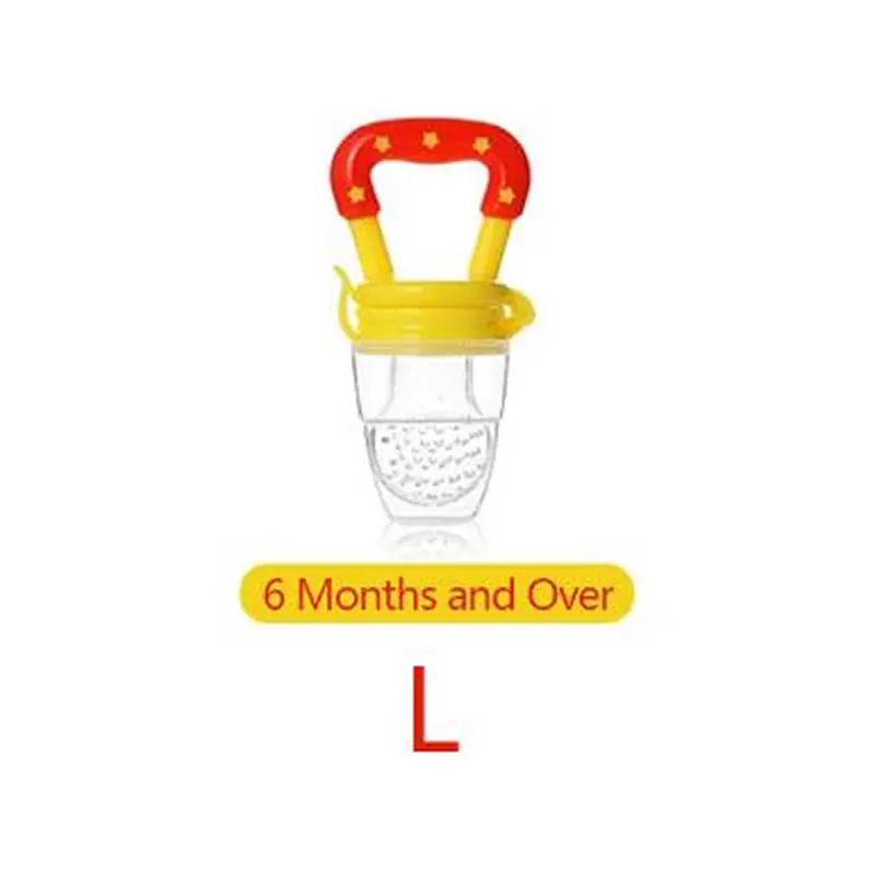 Yellow L Детская миска для фруктов, питательное питание, детское соска, силиконовая соска-фрукт, принадлежности для кормления, инструмент для кормления сосков - Цвет: Yellow L
