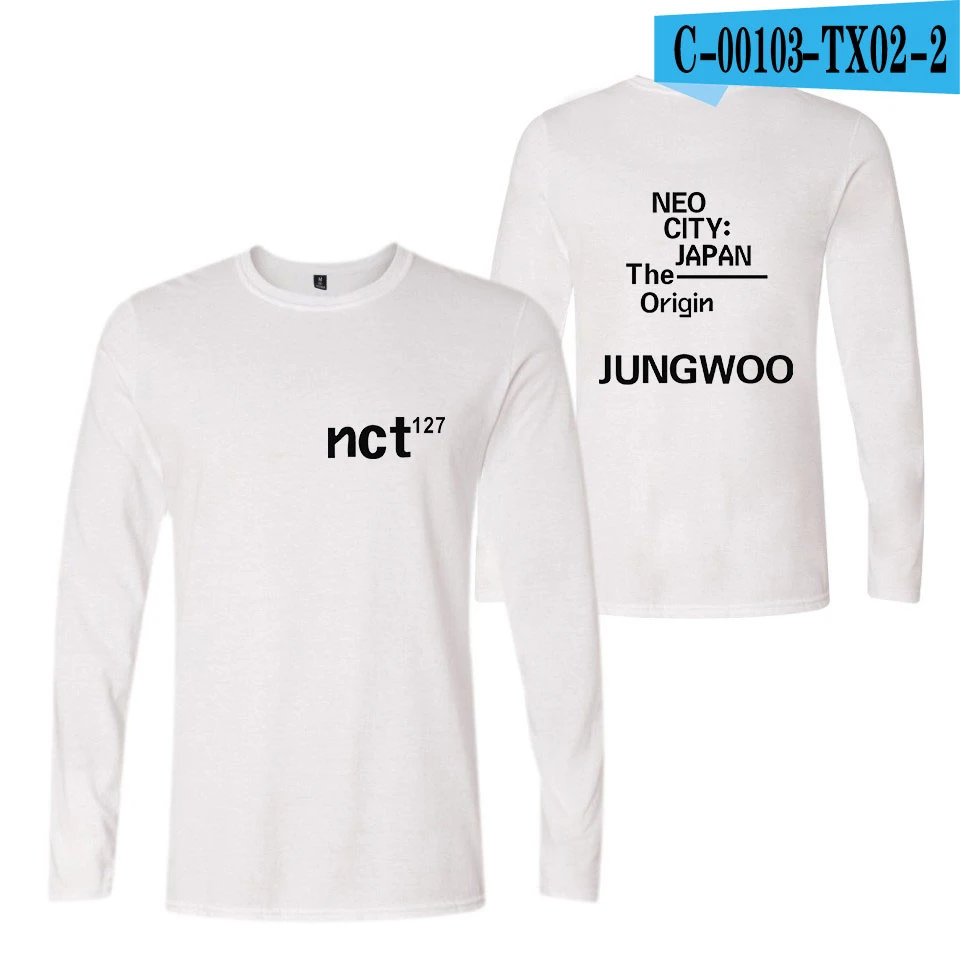 Высокое качество NCT 127 футболка Женская Хлопок модная хип-хоп футболка женская эксклюзивная Harajuku футболка с длинным рукавом Женская 4XL - Цвет: 2