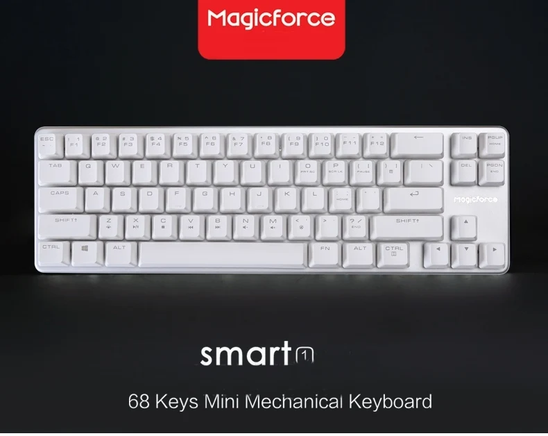 

Magicforce Smart 68 Keys Non- Backlit Antighosting USB Mechanical Gaming Keyboard Aluminium Alloy Outemu Blue Black Brown Axis