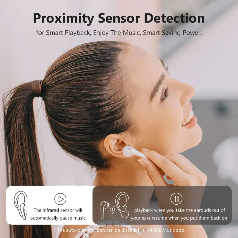 1MORE ComfoBuds ESS3001T Wireless Bluetooth Headset Semi-In-Ear TWS Call Noise Reduction Universal Sports IPX5 Waterproof