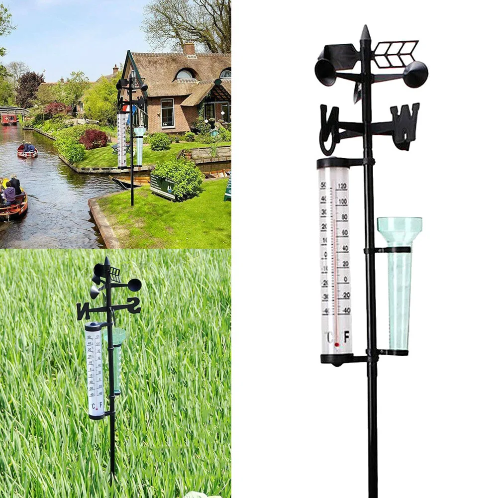 Сад Открытый Метеостанция метеоизмерительный прибор лопасти инструмент ветер дождь датчик термометр