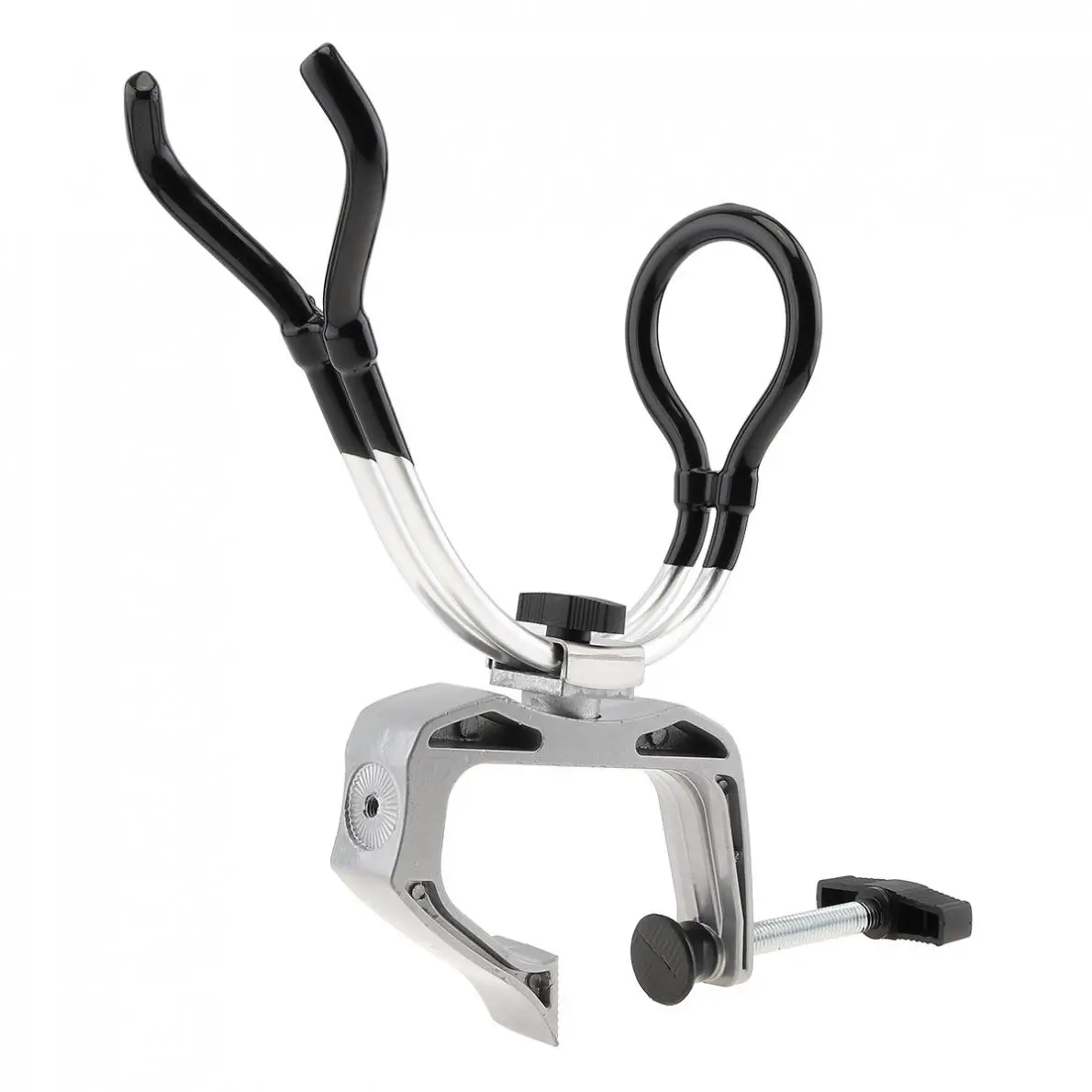 

Stainless Steel Fishing Rod Supports Stand Clamp Holder for Boat / Canoe and Kayak Handrail