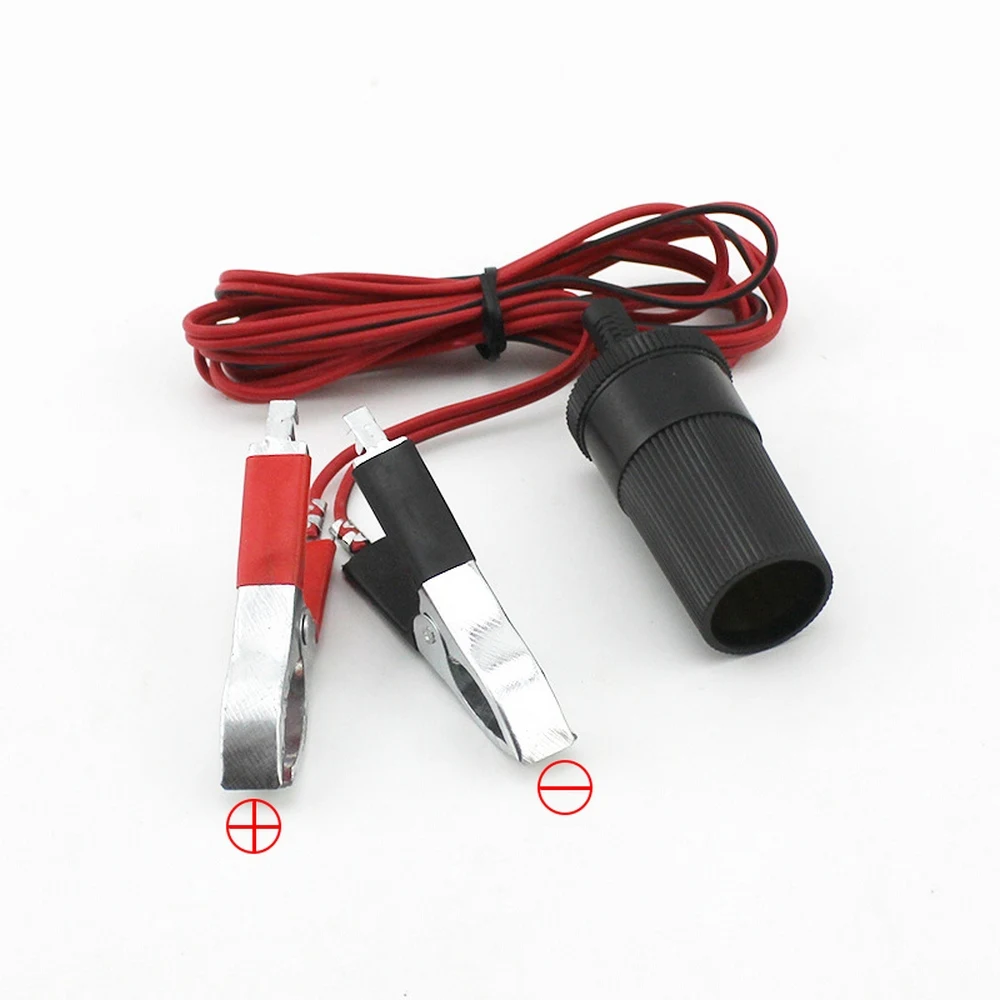 

12V 15A Battery Socket Plug Car Battery Terminal Clamp Clip Cigarette Lighter Power Cable Socket Adaptor Auto Accessories