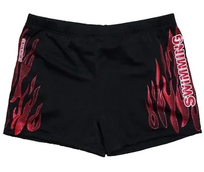 

Blue And Red Flames New Style Plus-sized MEN'S Swimming Trunks Boxer Hot Springs Beach Holiday Swimming Pool