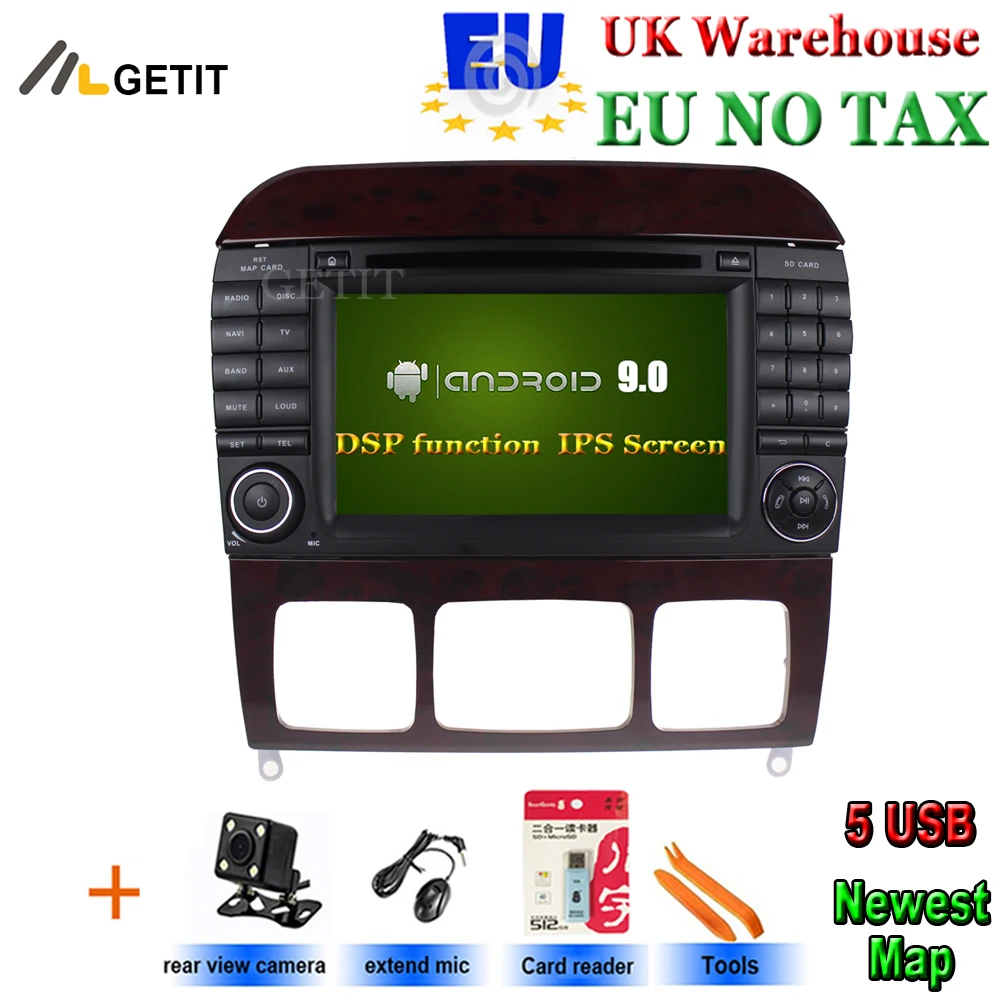 Android 9 dvd-плеер автомобиля стерео для Mercedes Benz W215 W220/S280/S320/S350/S400/S430 с радио WiFi Bluetooth gps