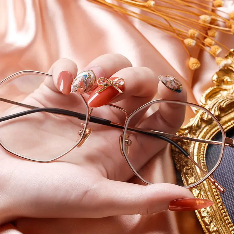 5PCS Nail Alloy Bowknot Nail Ring Charm Crystal Finger Nail Ring For Women Lady Rhinestone Fingernail Protective Fashion Jewelry