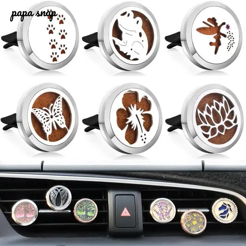 Бабочки цветы фея освежитель парфюма автомобильный клип-медальон из нержавеющей