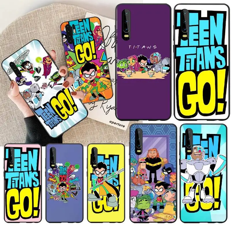 

PENGHUWAN Teen Titans Go TPU black Phone Case Cover Hull for Huawei P30 P20 P10 P9 P8 Mate 20 10 Pro Lite
