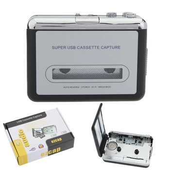 

LEORY 12V Classic USB Cassette Player Cassette to MP3 Converter Capture Walkman Music Player Cassette Recorders Convert music