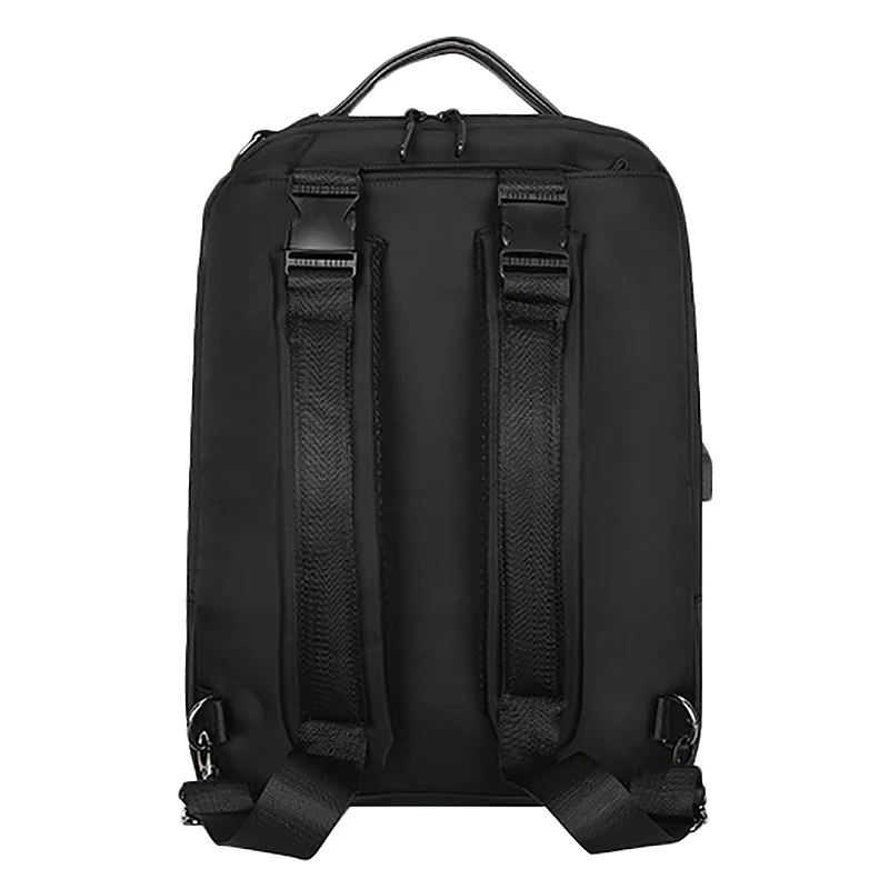 Fashion Unisex School Office Laptop Bag Soft with USB Charging Port Zipper Waterproof Anti-Theft Casual Backpack