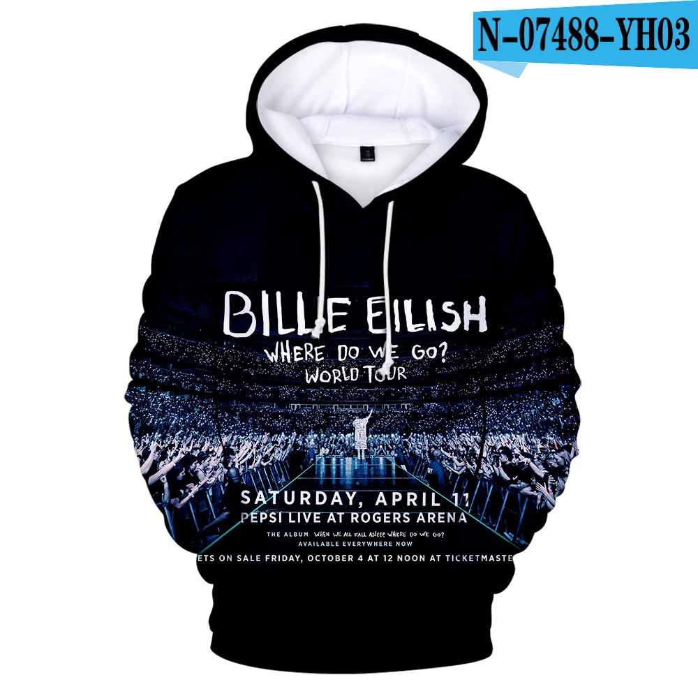 Толстовка с капюшоном с 3D Billie Eilish wo для мужчин/детей, весенне-осенние рождественские костюмы с капюшоном в стиле поп, высококачественные детские пальто - Цвет: 3D
