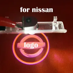 Светодиодная лампа проектора 12 В для Nissan Логотип двери автомобиля свет-вверх Логотип для nissan неразрушительная установка двери