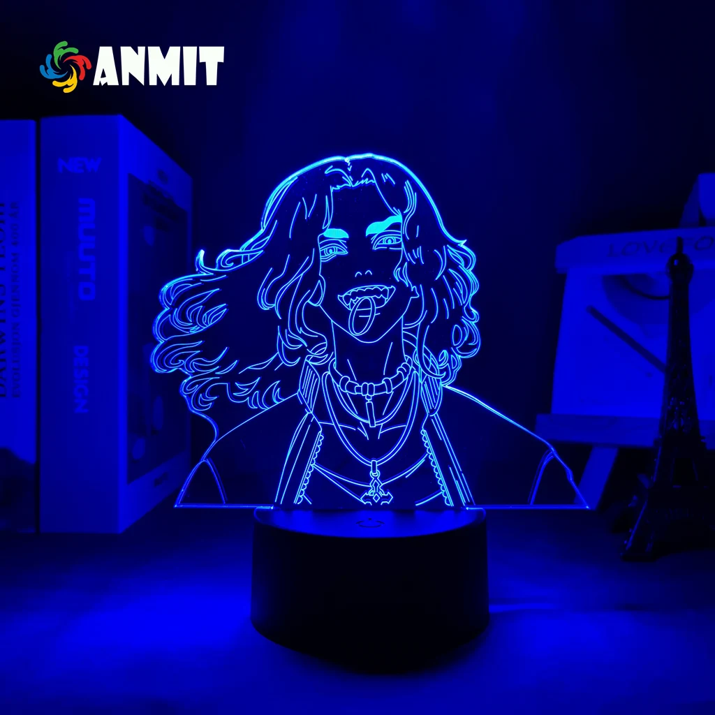 Anime 3d Lamp Tokyo Revengers Baji LED Night Light for Child Bedroom Decoration Birthday Gift Room Desk Manga | Лампы и освещение