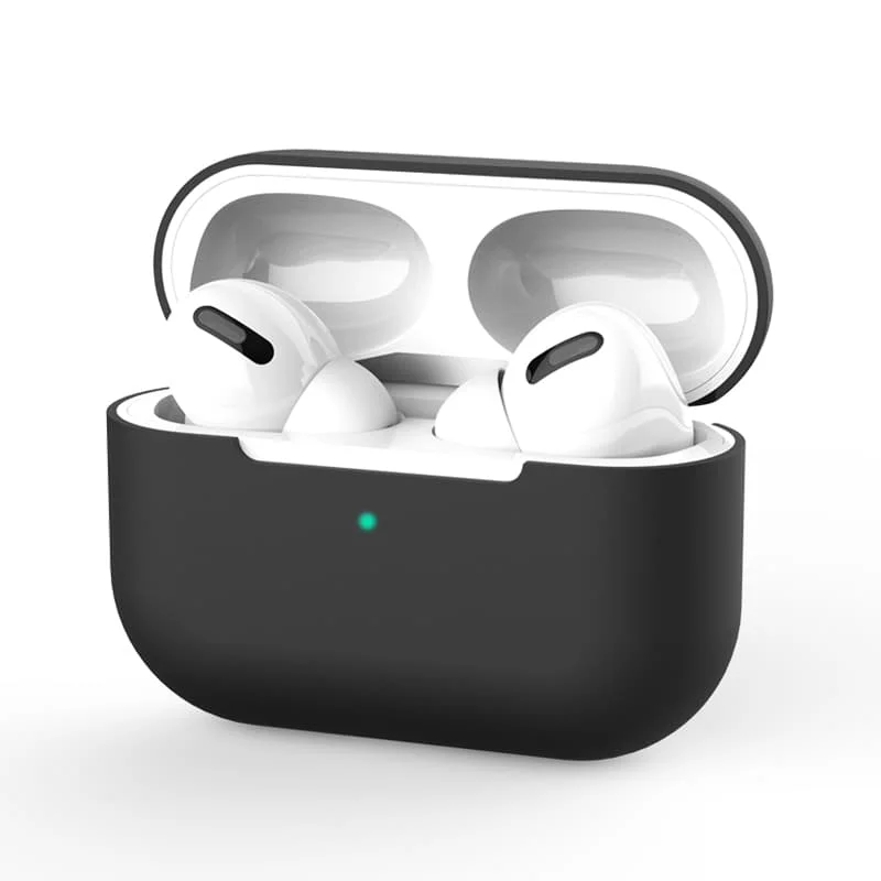 Airpods Pro S-Black Роскошный цветной мягкий силиконовый тонкий чехол для Airpods, защитный чехол для наушников, противоскользящий чехол для Apple AirPods Pro EarPods противоударный - Цвет: Airpods Pro S-Black