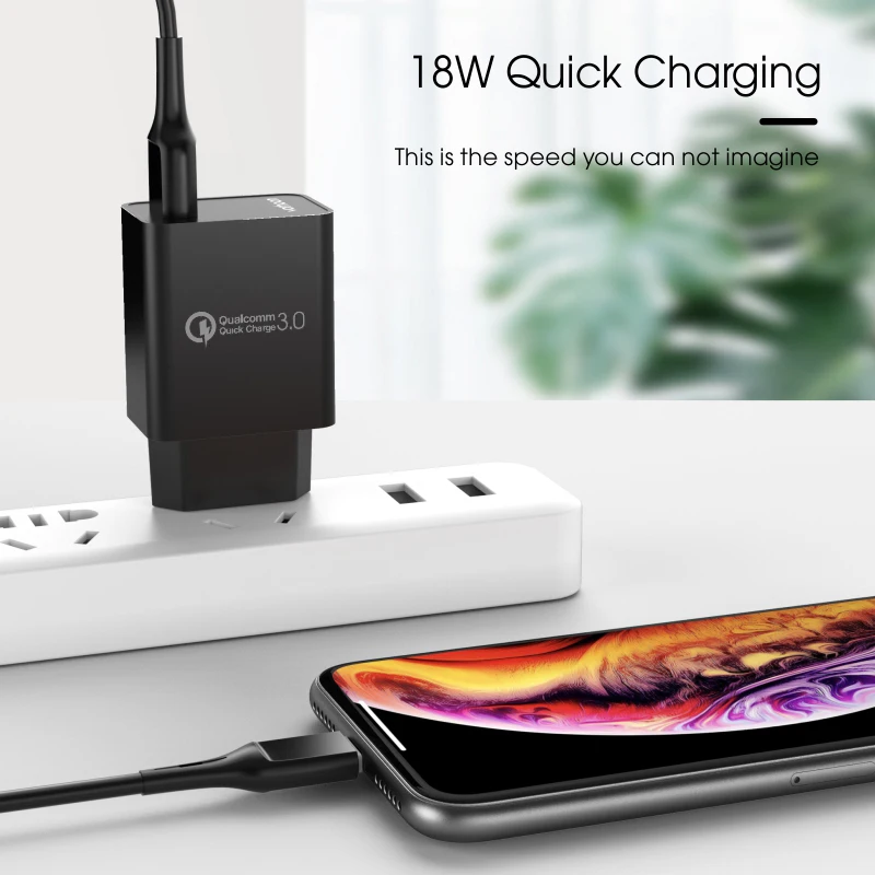 Быстрое зарядное устройство Vothoon 3 0 QC 18 Вт USB для Samsung S10 Xiaomi Redmi Note 8 Pro QC3.0 настенное