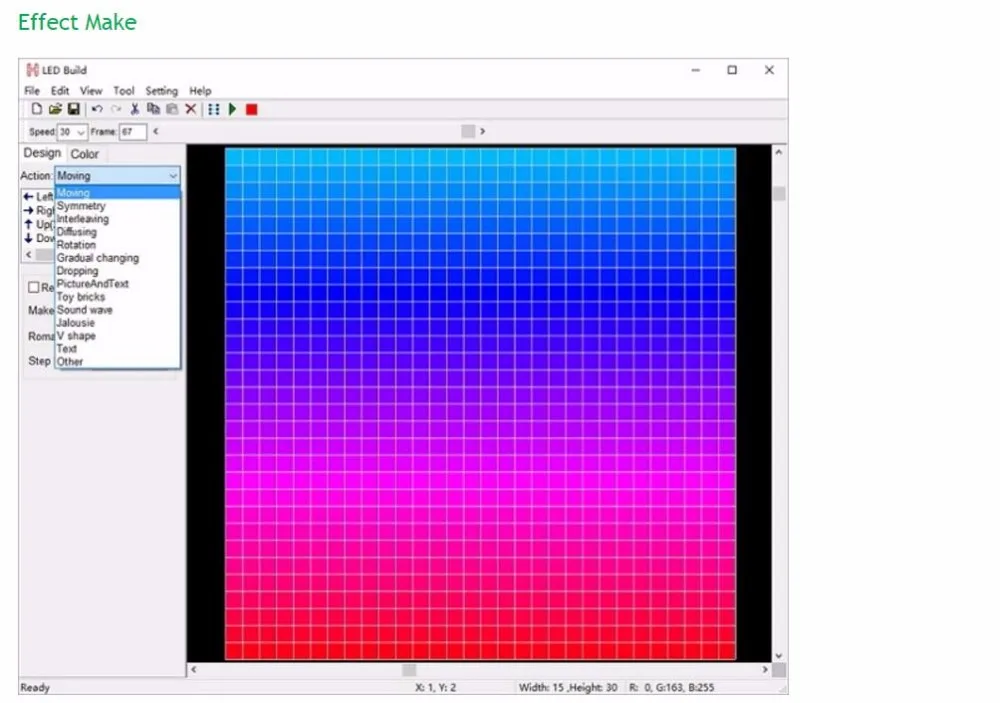 Full Color Programmable LED Music Controller 4096Pixels SD Card RGB LED Controller DMX512 WS2812 Microphone&audio Cable Input